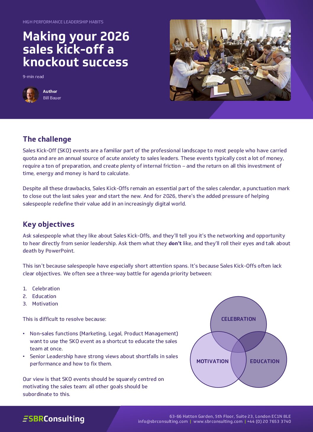 Cover for Article_Making-Your-2026-Sales-Kick-Off-A-Knockout-Success_SBR-Consulting