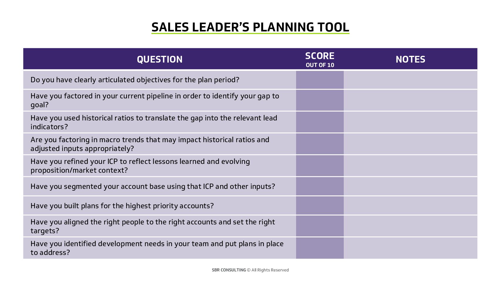 Cover for SBR-Consulting_Sales-Leaders-Planning-Tool_Interactive